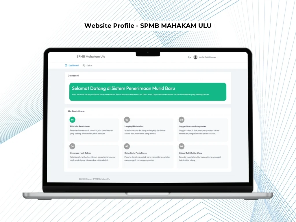 Tampilan lanjutan SPMB Mahakam Ulu